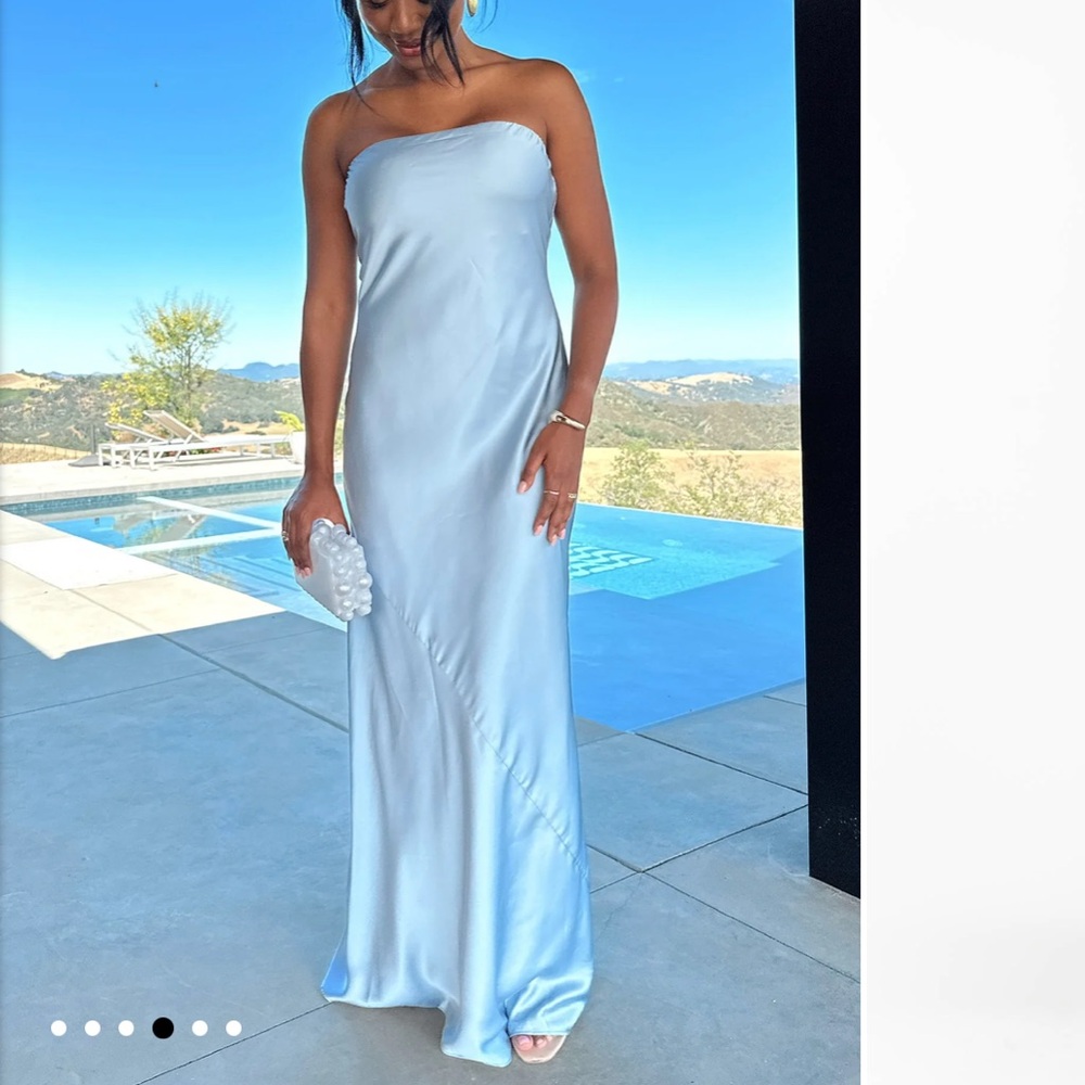 Blue Show Me Your Mumu Strapless Dress